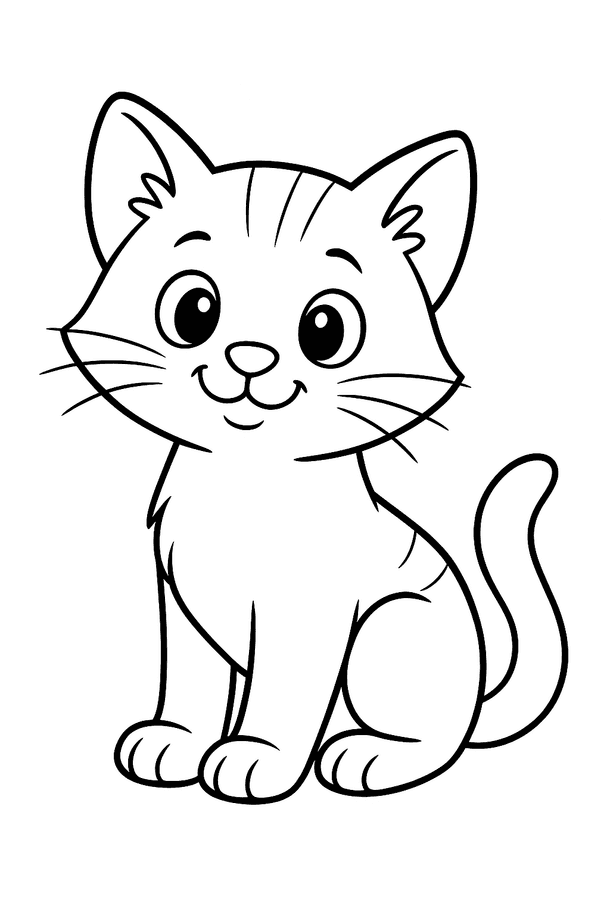 Cute Cat coloring page